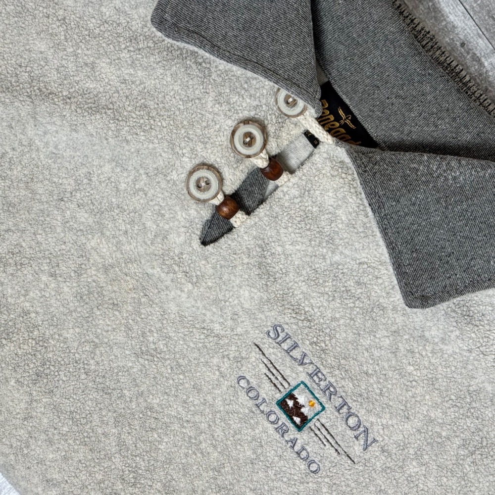 Renegade Club Vintage Silverton Colorado Fleece Pullover XL Grey Made in‎ USA